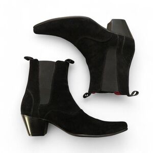 Madcap England Men‘s Black Suede Retro Mod Chelsea Boots